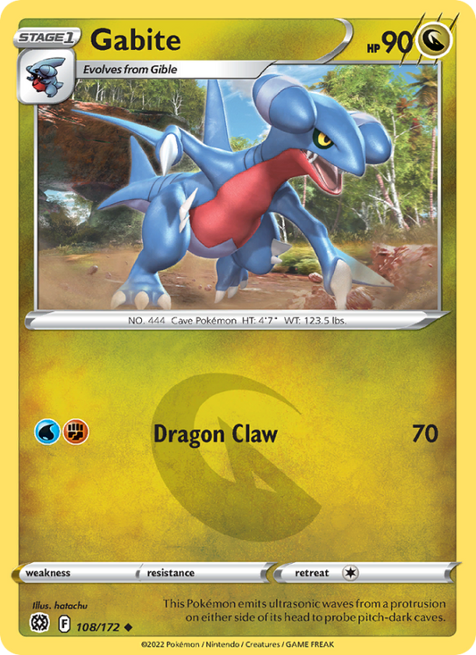 Gabite (108/172) Reverse Holo card image