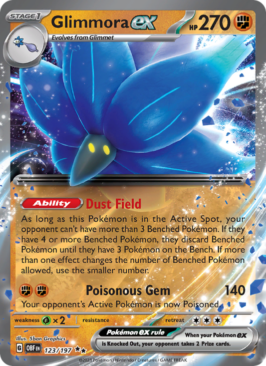 Glimmora ex (123/197) Holographic card image