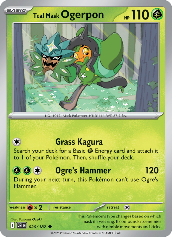 Teal Mask Ogerpon (026/182) Reverse Holo card image