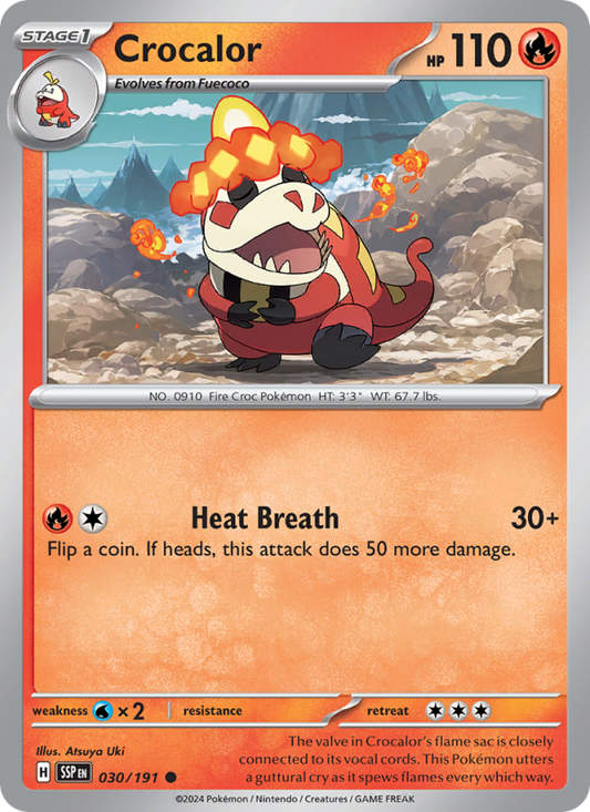 Crocalor (030/191) Reverse Holo card image