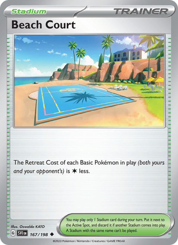 Beach Court (167/198) Reverse Holo card image