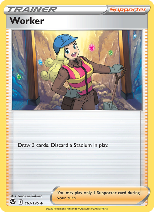 Worker (167/195) Reverse Holo card image