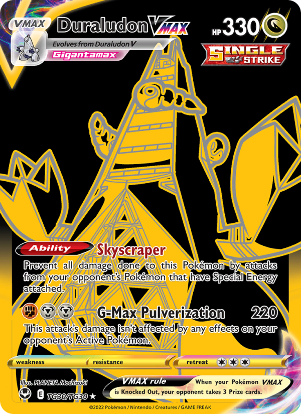Duraludon VMAX (TG30/195) Holographic card image