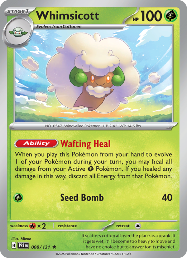 Whimsicott (008/131) Reverse Holo card image