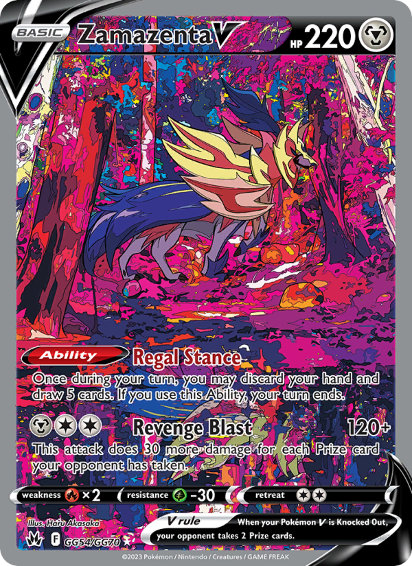 Zamazenta V (GG54/159) Holographic card image