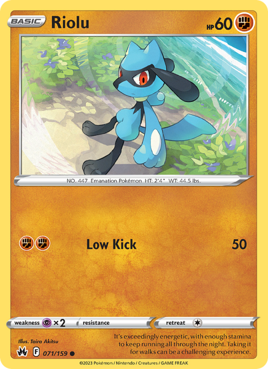 Riolu (071/159) Reverse Holo card image
