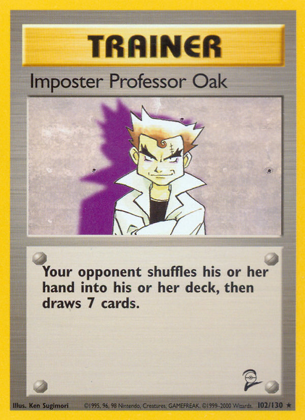 Impostor Professor Oak (102/130) Reverse Holo card image