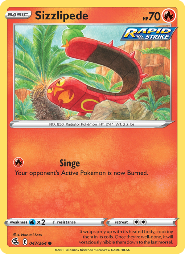 Sizzlipede (047/264) Reverse Holo card image