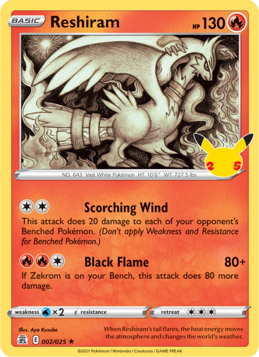 Reshiram (002/25) Holographic card image