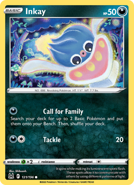 Inkay (121/196) Reverse Holo card image
