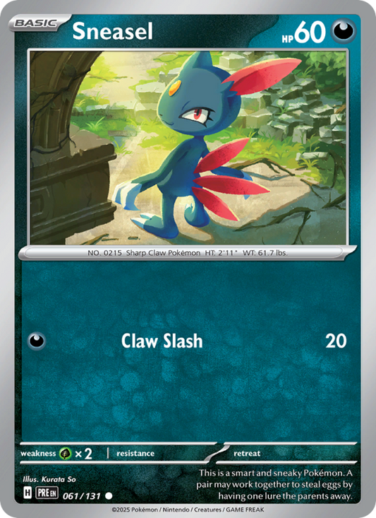 Sneasel (061/131) Reverse Holo card image