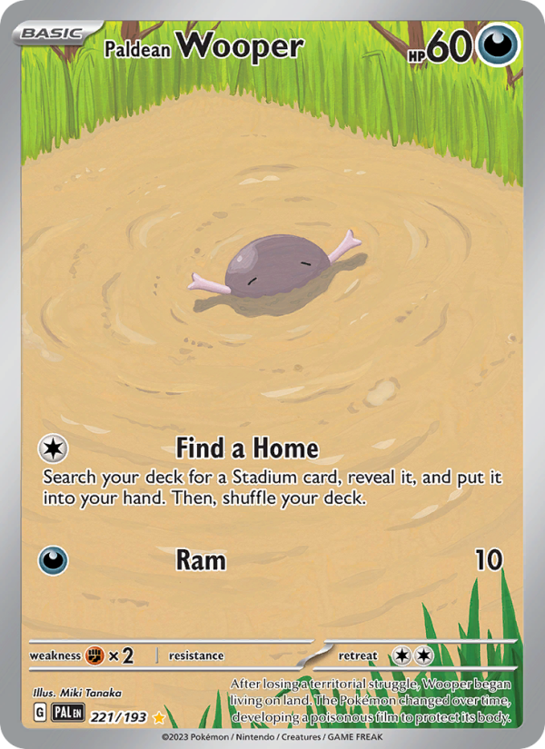 Paldean Wooper (221/193) Holographic card image