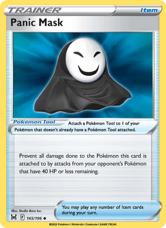 Panic Mask (165/196) Reverse Holo card image