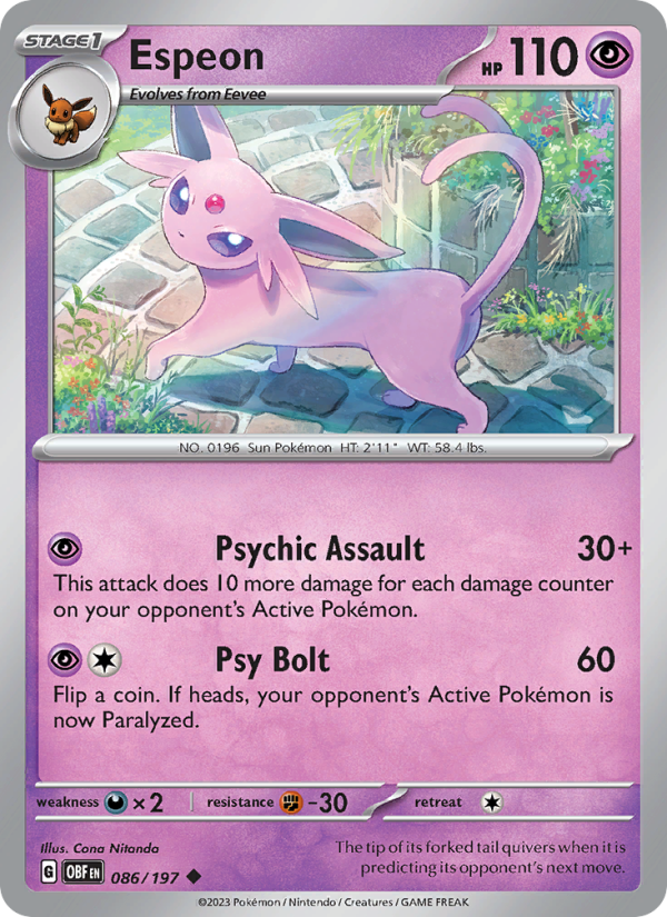 Espeon (086/197) Reverse Holo card image