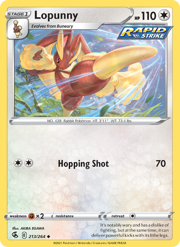 Lopunny (213/264) Reverse Holo card image