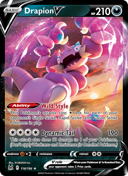 Drapion V (118/196) Holographic card image