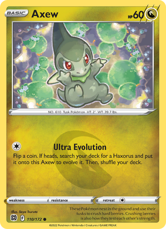 Axew (110/172) Reverse Holo card image