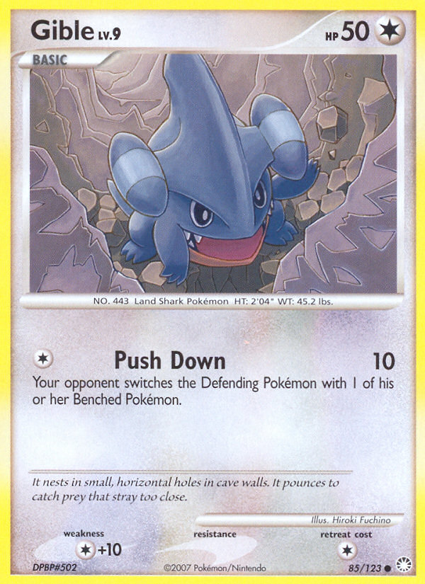 Gible (085/122) Reverse Holo card image