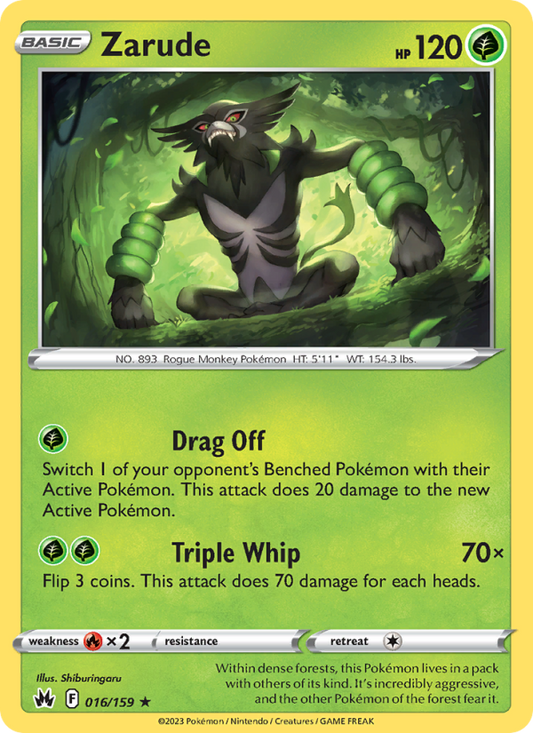 Zarude (016/159) Reverse Holo card image