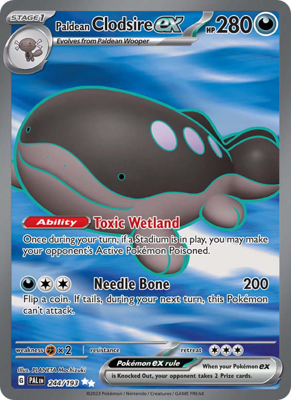 Paldean Clodsire ex (244/193) Holographic card image