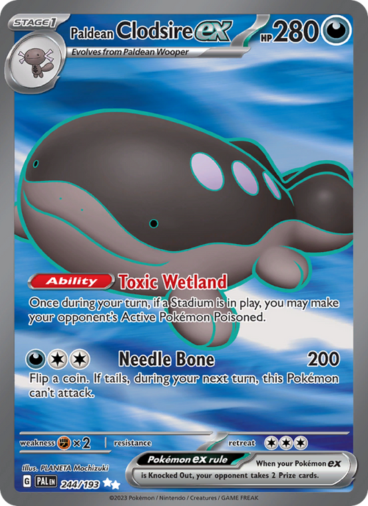 Paldean Clodsire ex (244/193) Holographic card image