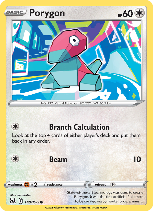 Porygon (140/196) Reverse Holo card image