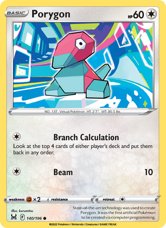 Porygon (140/196) Reverse Holo card image