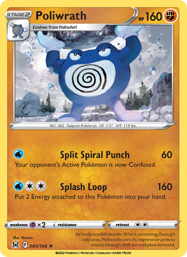 Poliwrath (085/196) Reverse Holo card image