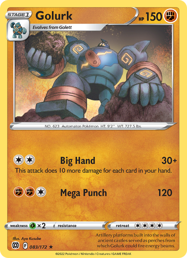 Golurk (083/172) Reverse Holo card image