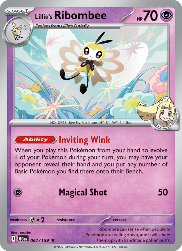 Lillie's Ribombee (067/159) Reverse Holo card image