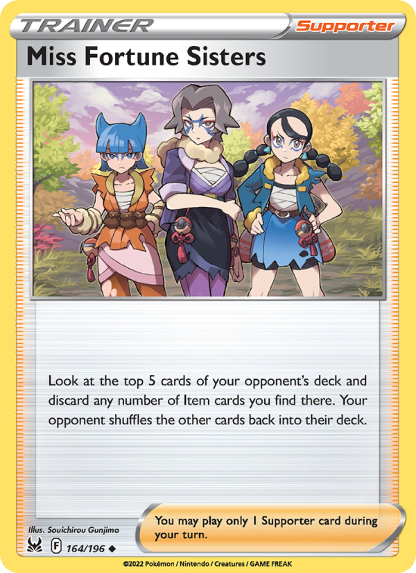 Miss Fortune Sisters (164/196) Reverse Holo card image