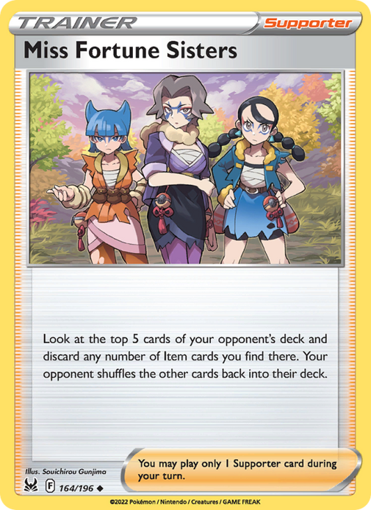 Miss Fortune Sisters (164/196) Reverse Holo card image