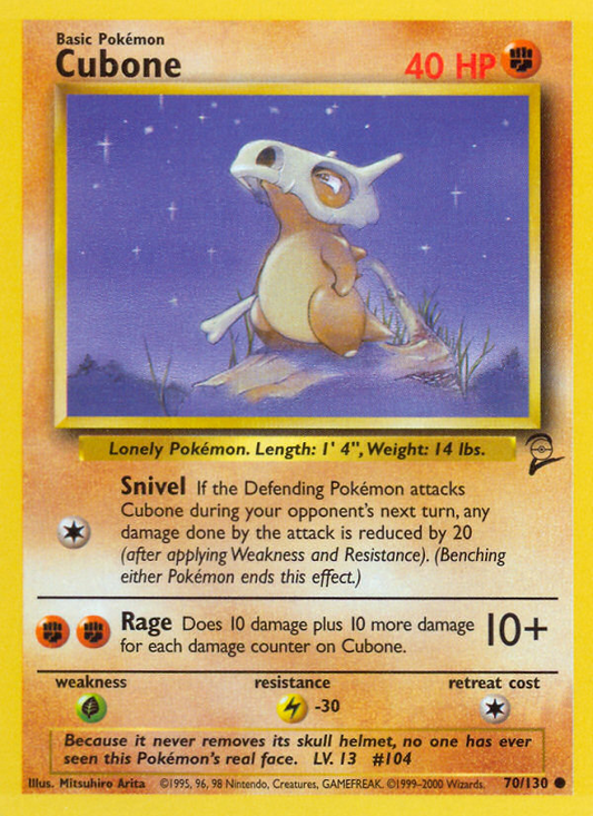 Cubone (070/130) Reverse Holo card image