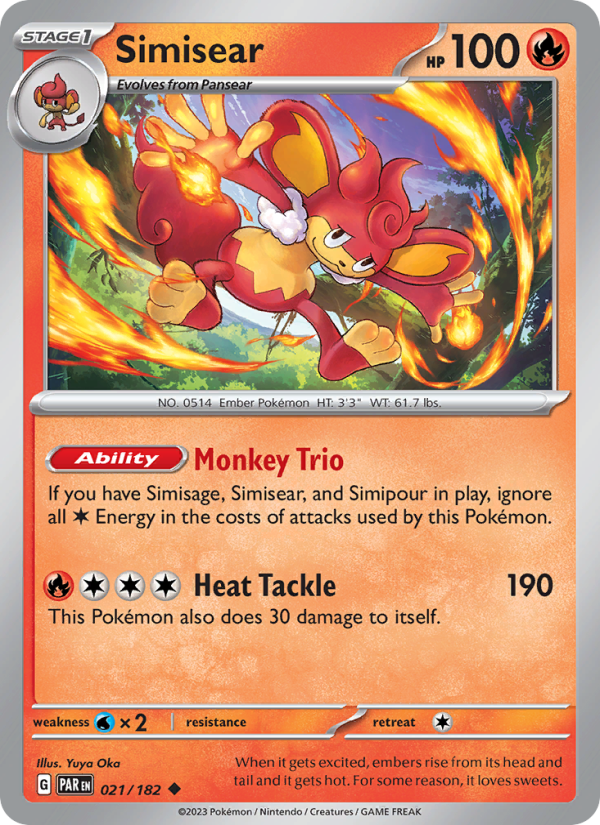 Simisear (021/182) Reverse Holo card image