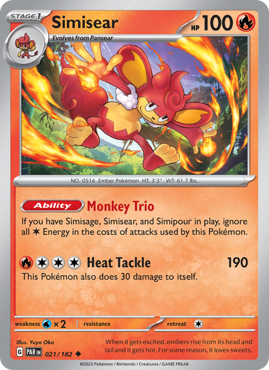 Simisear (021/182) Reverse Holo card image
