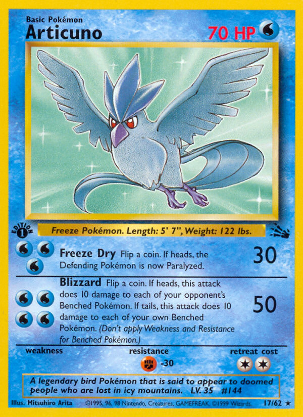 Articuno (017/62) Reverse Holo card image