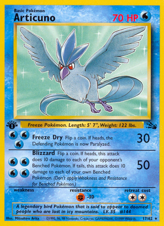 Articuno (017/62) Reverse Holo card image