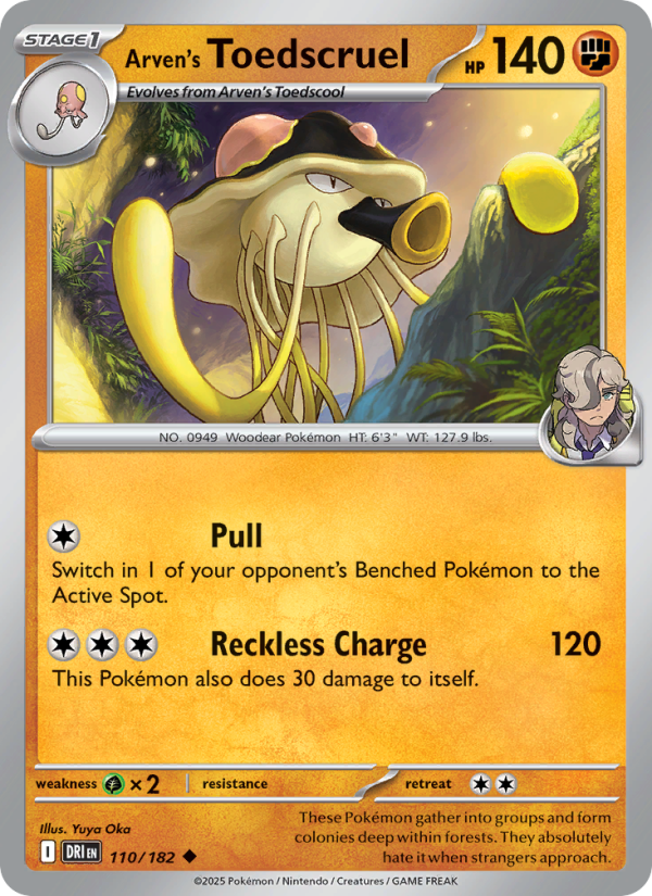 Arven's Toedscruel (110/182) Reverse Holo card image