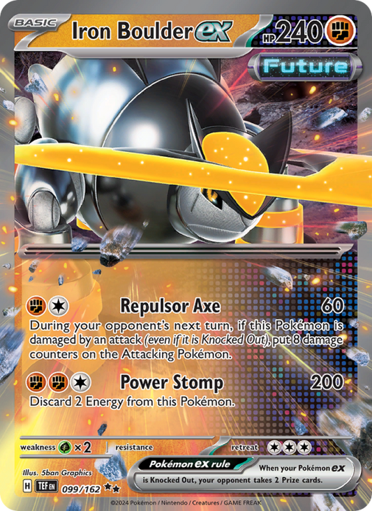 Iron Boulder ex (099/162) Holographic card image