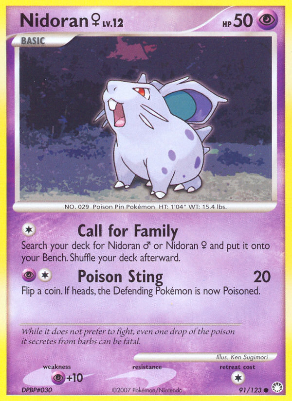 Nidoran♀ (091/122) Reverse Holo card image