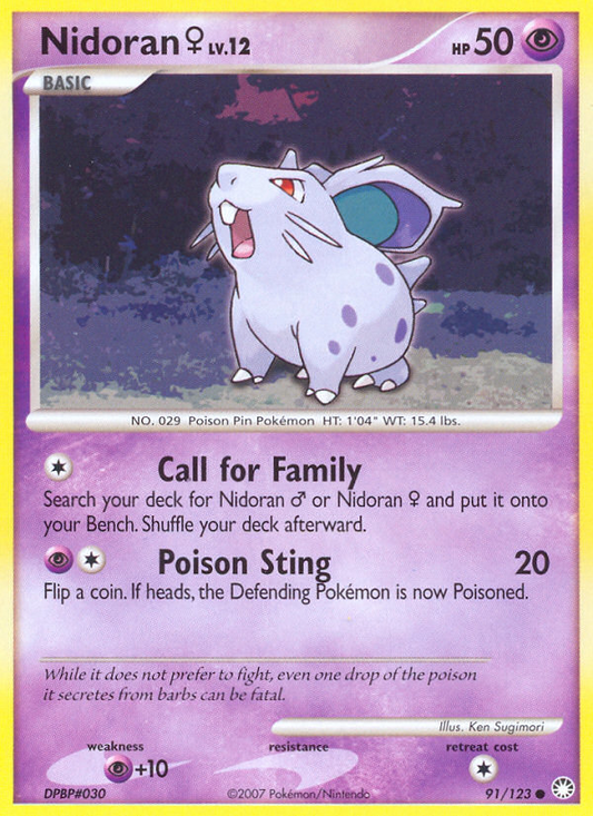 Nidoran♀ (091/122) Reverse Holo card image