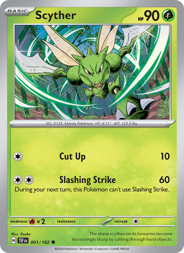 Scyther (001/162) Reverse Holo card image