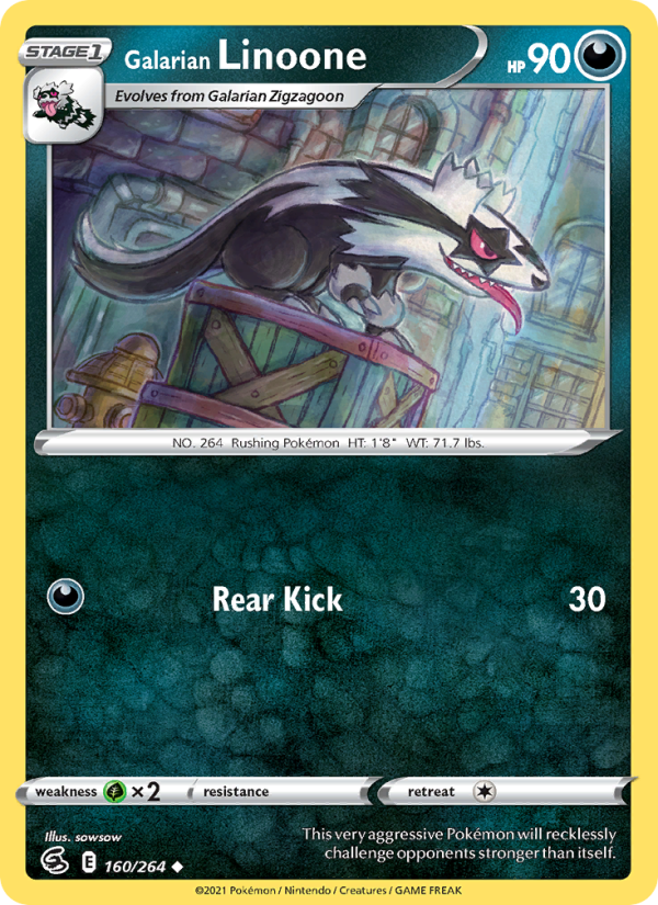 Galarian Linoone (160/264) Reverse Holo card image