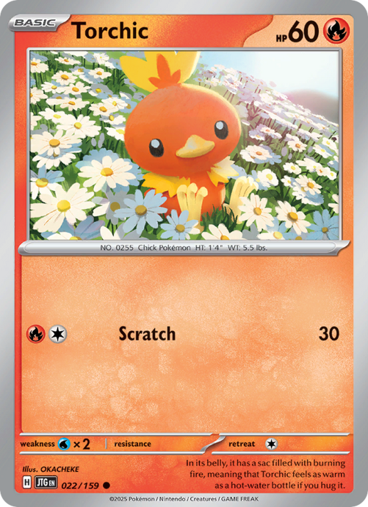 Torchic (022/159) Reverse Holo card image