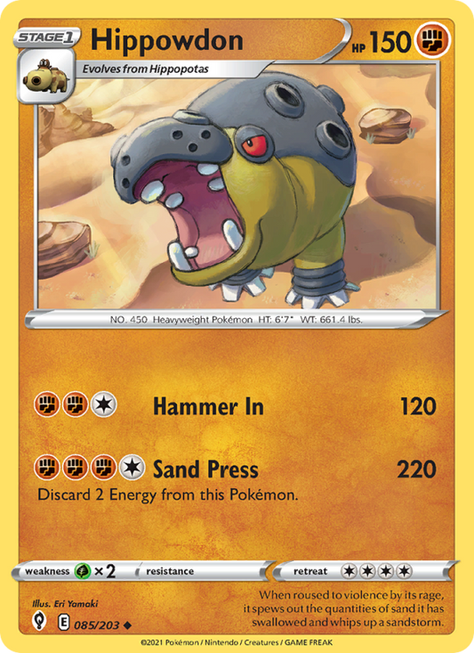Hippowdon (085/203) Reverse Holo card image