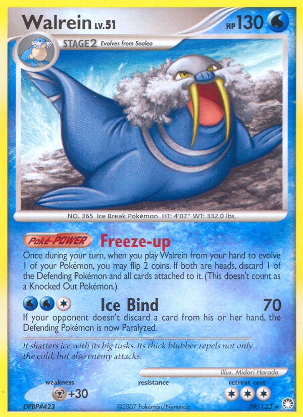 Walrein (039/122) Reverse Holo card image