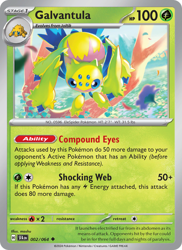 Galvantula (002/64) Reverse Holo card image