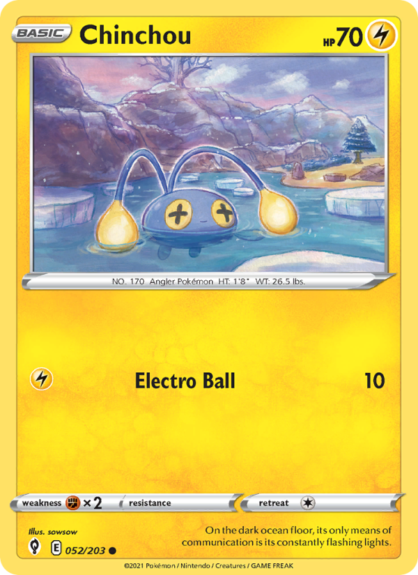 Chinchou (052/203) Reverse Holo card image