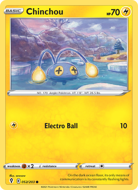 Chinchou (052/203) Reverse Holo card image