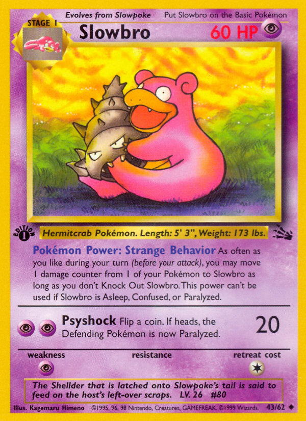 Slowbro (043/62) Reverse Holo card image